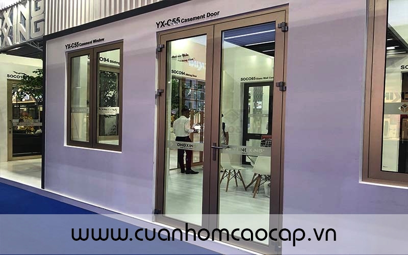 Cửa Nhôm Xi Mạ Màu Sâm Panh